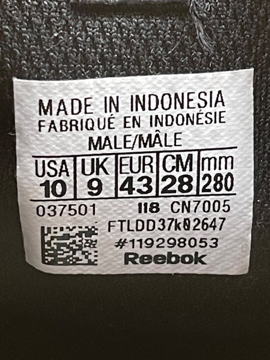 Reebok Men’s Black & Gray Mesh Cushion Sole Athletic Training Shoes Size 10 main image 7